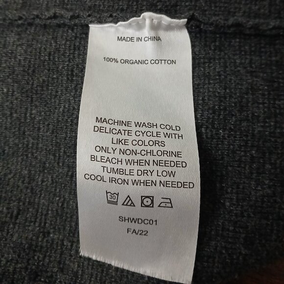 Quince Jacket M Organic Cotton Knit Blazer Open Front Gray - Picture 9 of 9